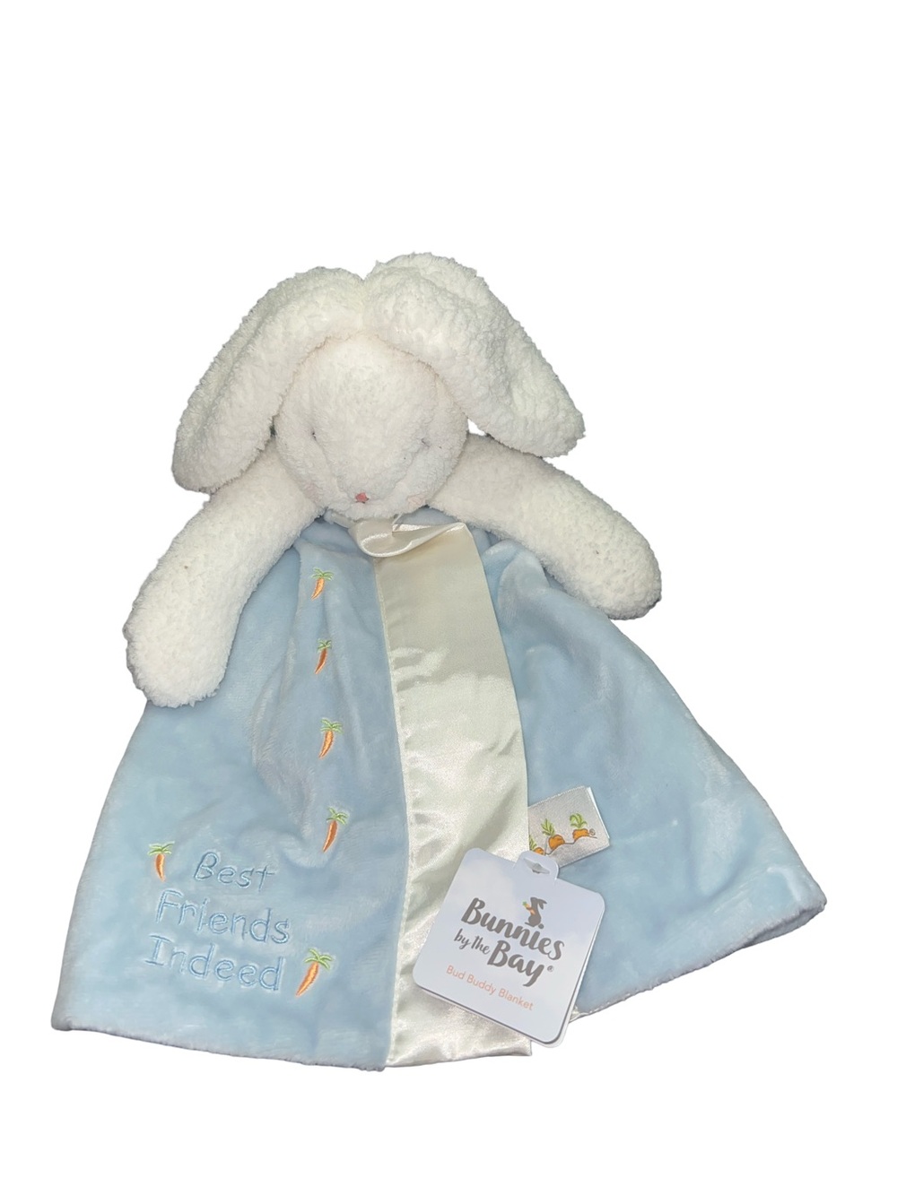 NOS Bunnies By the Bay Blue Bunny Baby Security Blanket Best Friends Indeed 16”